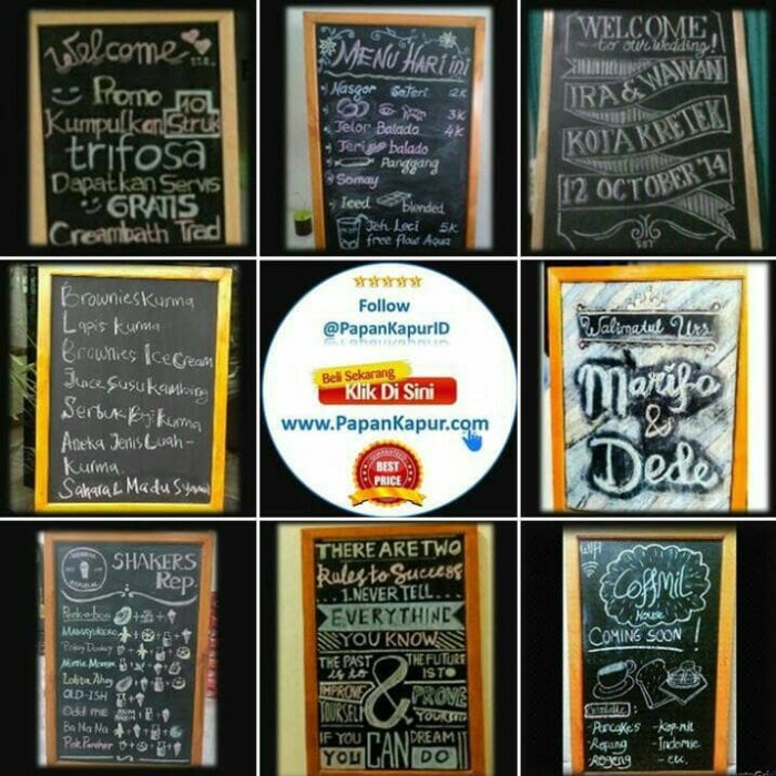 

TULIS-ALAT- PAPAN TULIS KAPUR 40X60CM CHALKBOARD UNIK PAPAN HITAM BLACKBOARD -ALAT-TULIS.