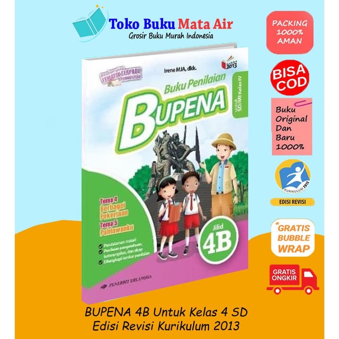 

❤BISA COD❤ BUPENA ( BUKU PENILAIAN ) JILID 4B UNTUK SD/MI KELAS IV (K13N)