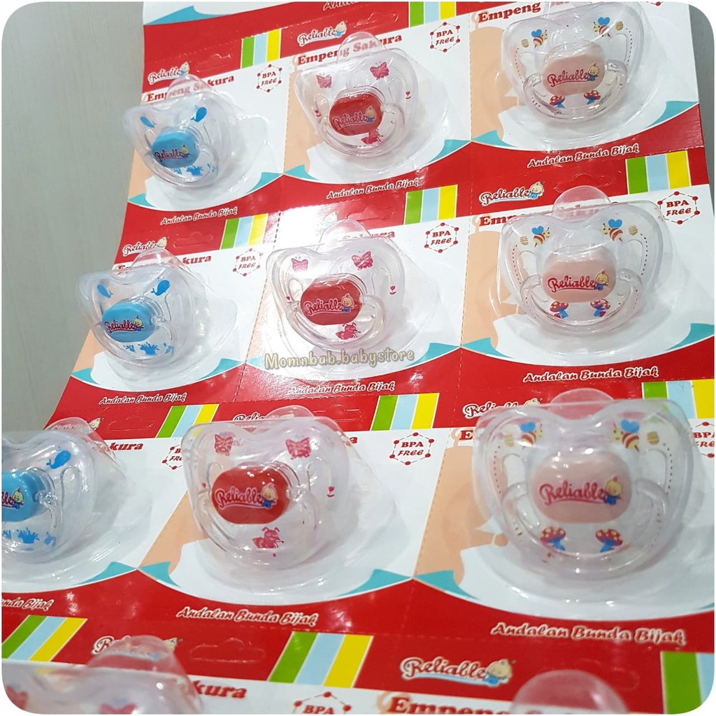 EMPENG bayi dot silicone silikon PACIFIER sakura +tutup empeng steril| RELIABLE