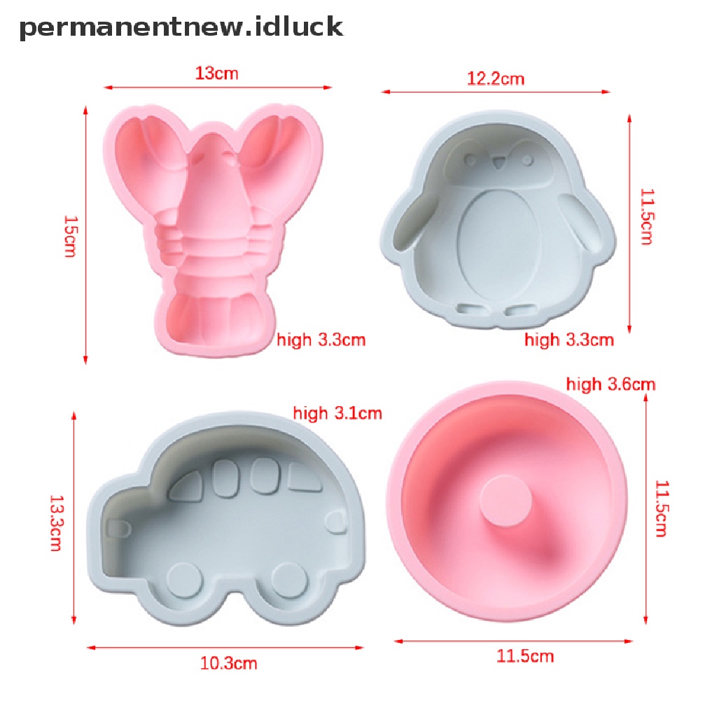 Cetakan Bentuk Lobster Penguin Car Bahan Silikon Untuk Membuat Kue Dessert