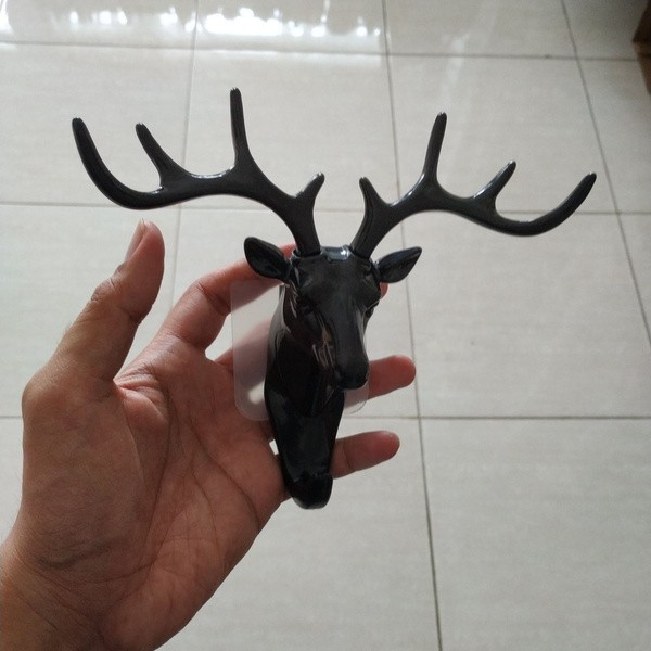 Doe Deer Key Hooks Stand Hanger Gantungan Kunci Dinding Tanduk Rusa