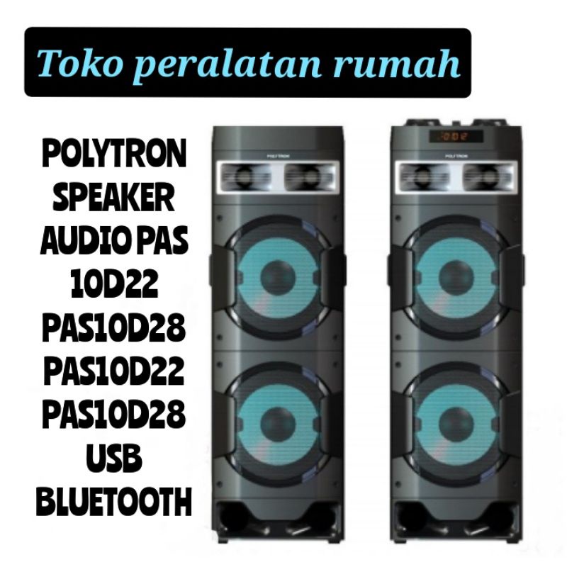 SPEAKER AKTIF POLYTRON PAS 10D22 PAS 10D28 USB BLUETOOTH PAS10D22 PAS10D28 AUDIO