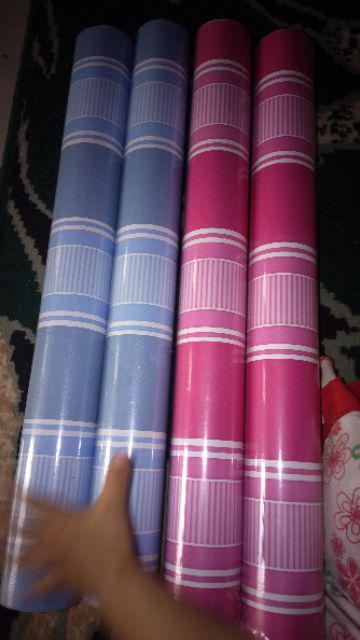 Wallpaper Stiker Dinding Salur Pink / Wallpaper Salur Pink 45cm*10m