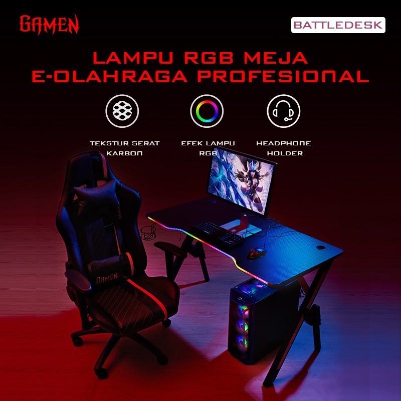 Gamen Battle Desk - Meja Komputer Gaming