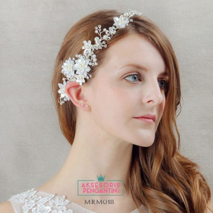 [STOK TERBATAS] HIASAN RAMBUT AKSESORIS PESTA HEADPIECE PENGANTIN BUNGA MRM018