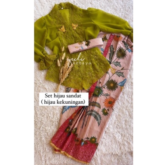Set Kebaya Bali Jadi Bordir Premium | Kebaya encim couple