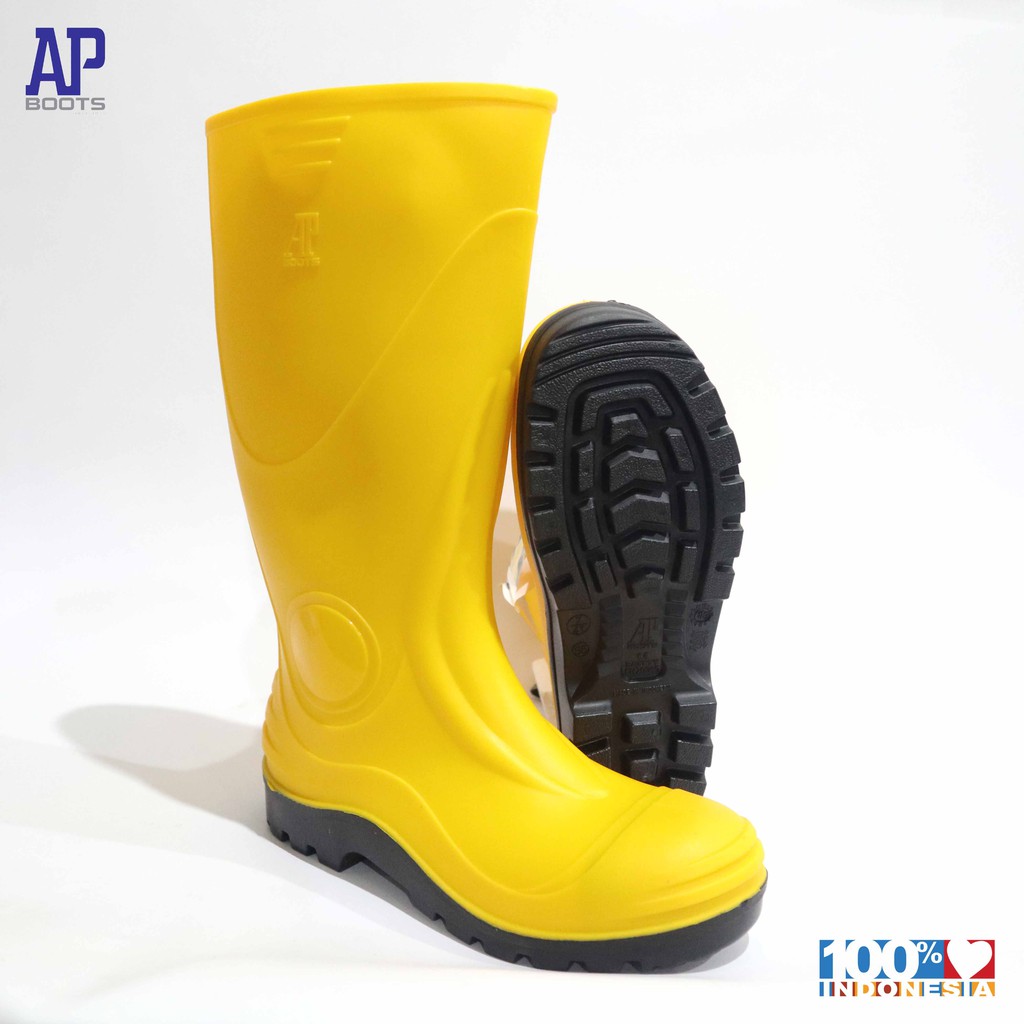 Jual Ap Safety S5 Yellow 44 46 Big Size Sepatu Boot Safety Karet Ap Boots Indonesiashopee