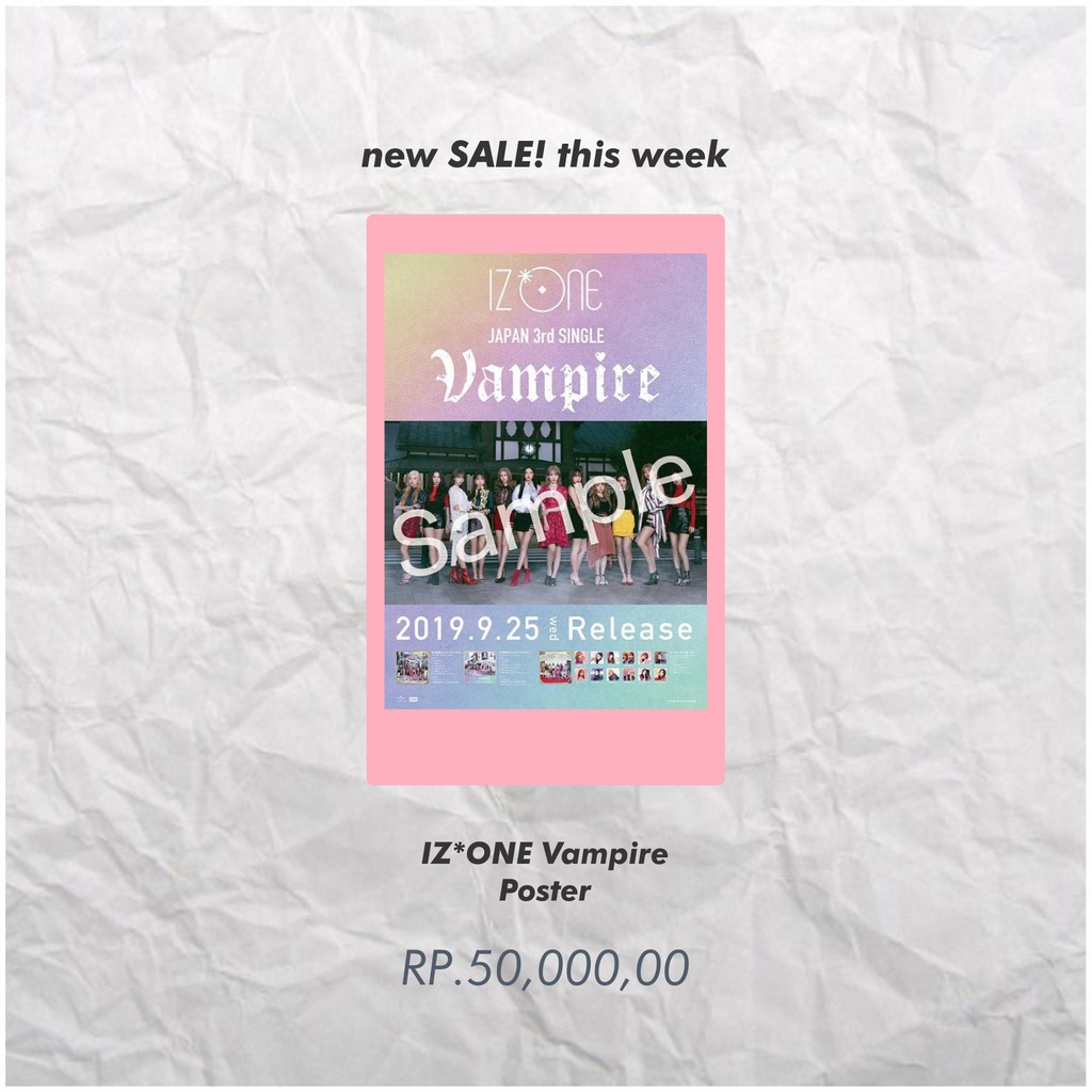 [GAJIMA] Official Poster IZ*ONE Vampire