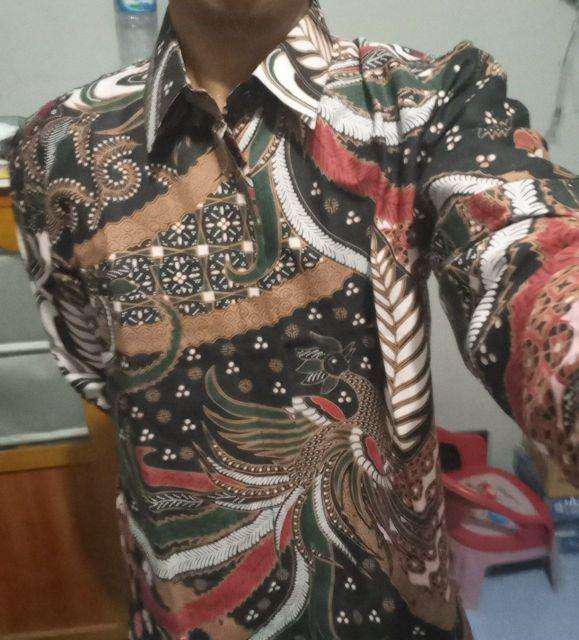 Batik Pria Lengan Panjang Solo Premium Batik Cowok Tulis Sutra Alisan Lengan Panjang Aluna Pcw 027