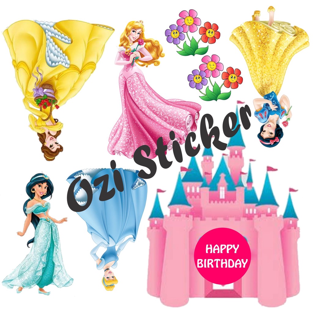 TOPPER CAKE PRINCESS PRINTABLE / HIASAN KUE ULTAH, CUPCAKE