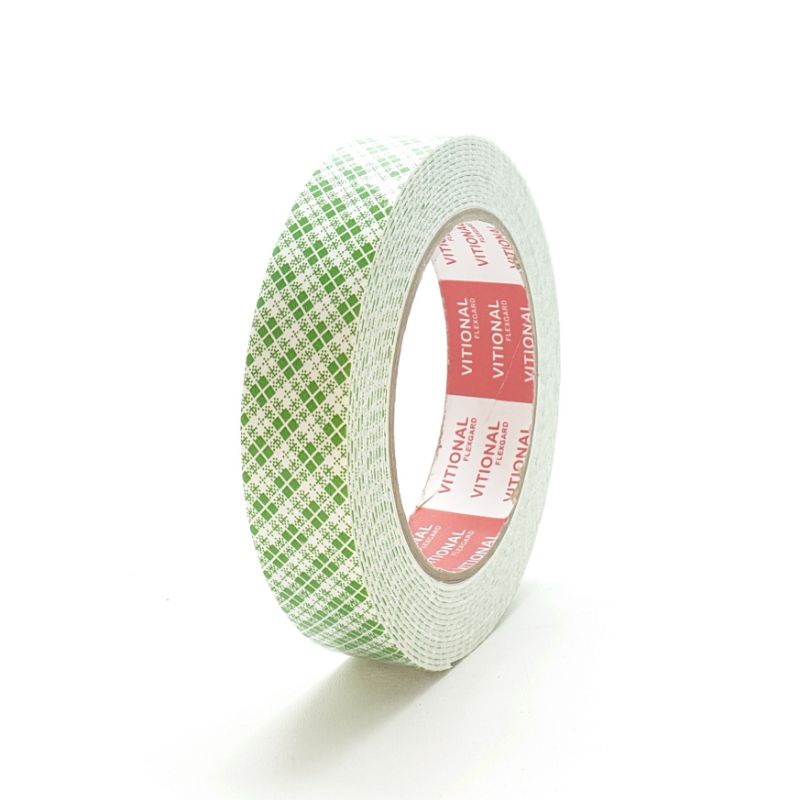

VF Isolasi Foam Bolak Balik / Double Side GENERAL FOAM Tape PUTIH 1mmx24mm 4,5mtr Full / Isolasi Foam Putih
