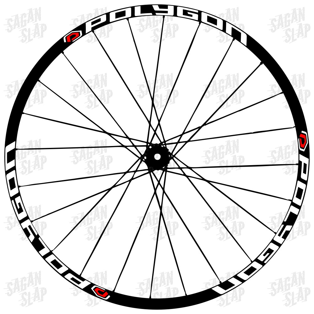 Stiker rims POLYGON Lebar Sticker 2cm  Decal velg mtb downhill roadbike 26 27.5 29 700c
