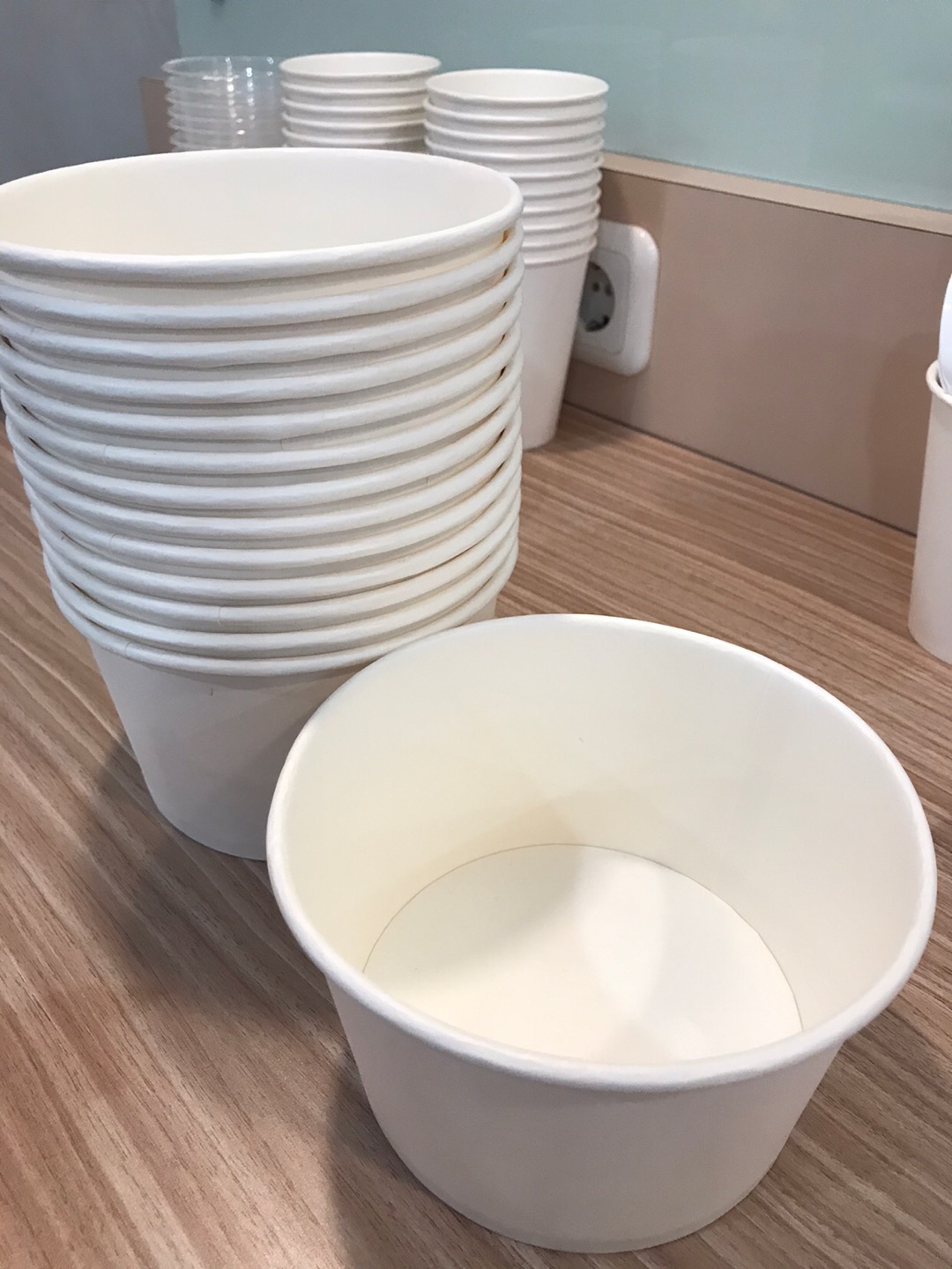 Paper Bowl 1000ml + Tutup / Mangkok Kertas 1000ml Food Grade