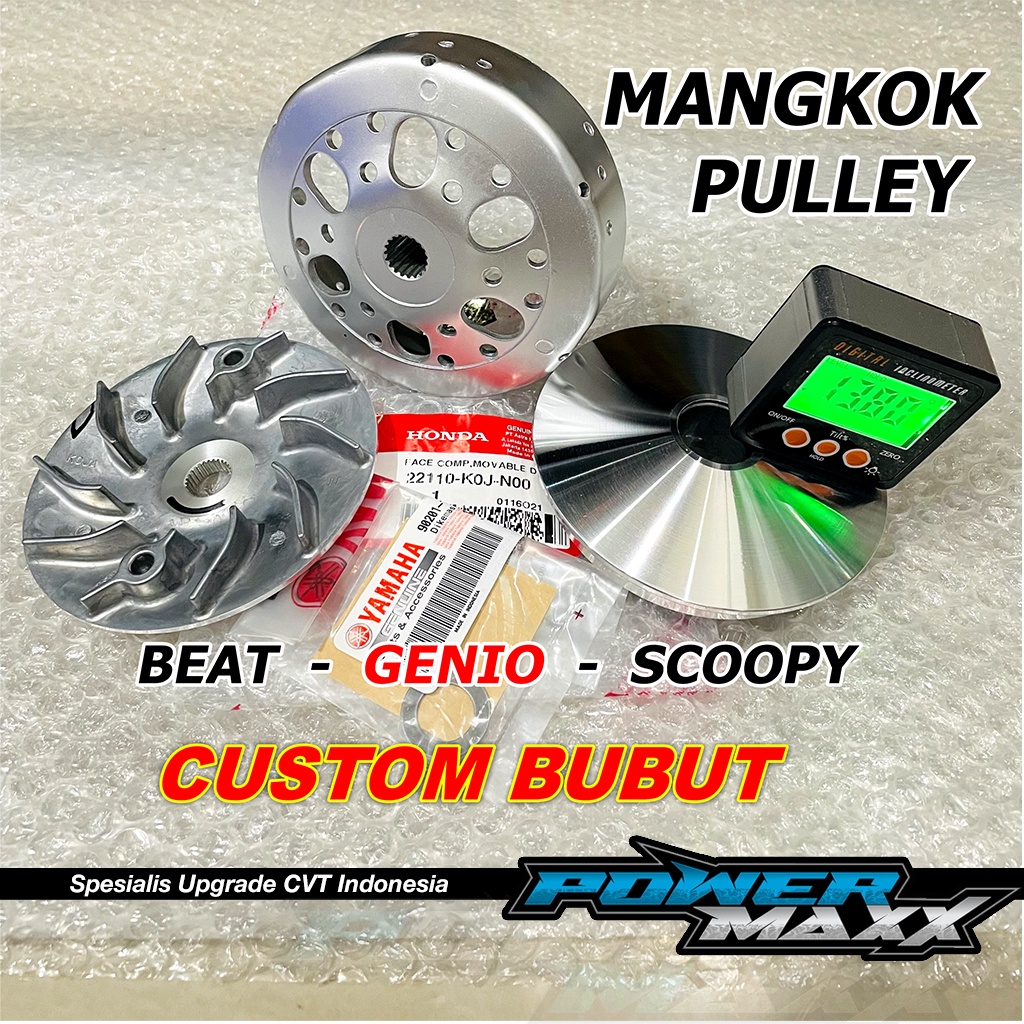 Jual MANGKOK GANDA CUSTOM BEAT FI RUMAH ROLLER CUSTOM BUBUT SCOOPY FI ESP PULLEY BUBUT RACING