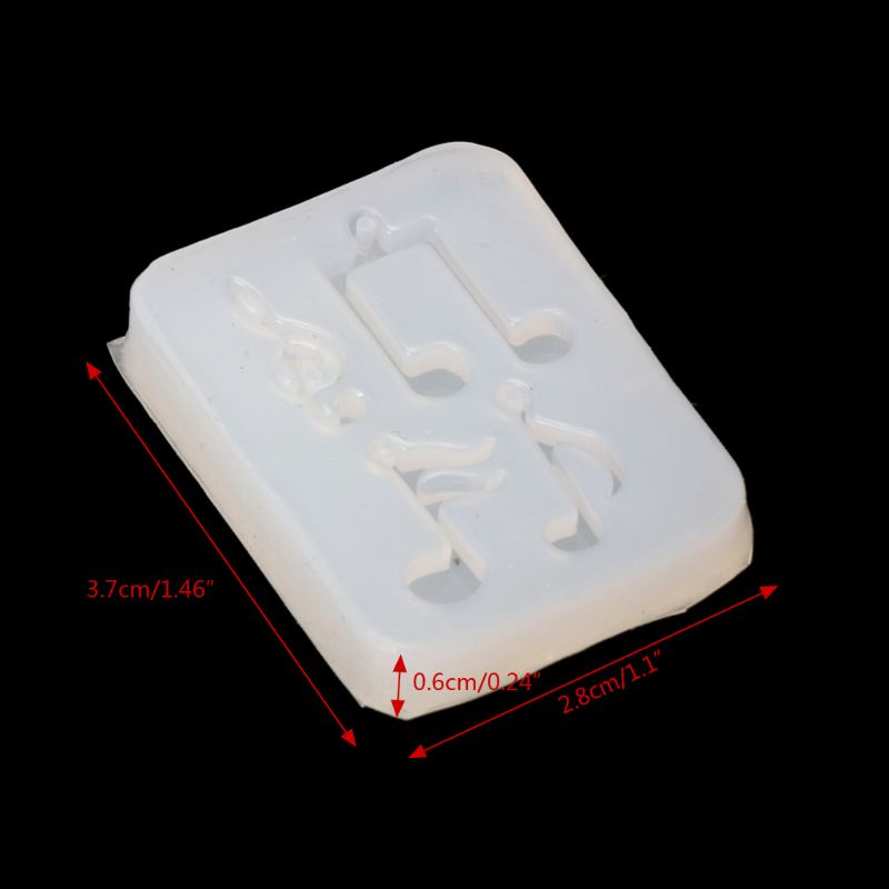 SIY  Musical Note Pendant Silicone Mold Resin Jewelry Fondant Cake DIY Mould Tools