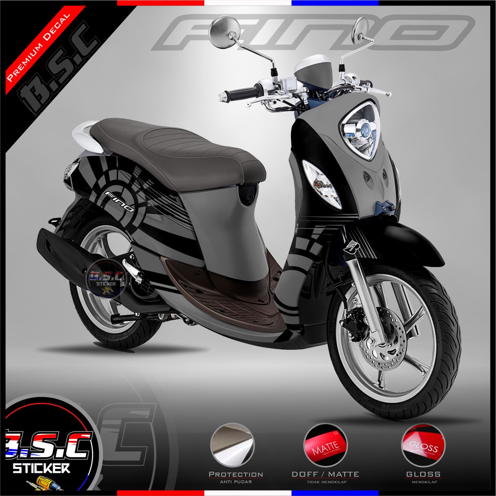 Sticker Decal Fino Motif SunMoon Black