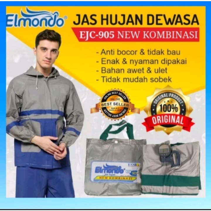 Jual Stelan jas hujan skotlet twin elephants - stelan jas hujan dewasa