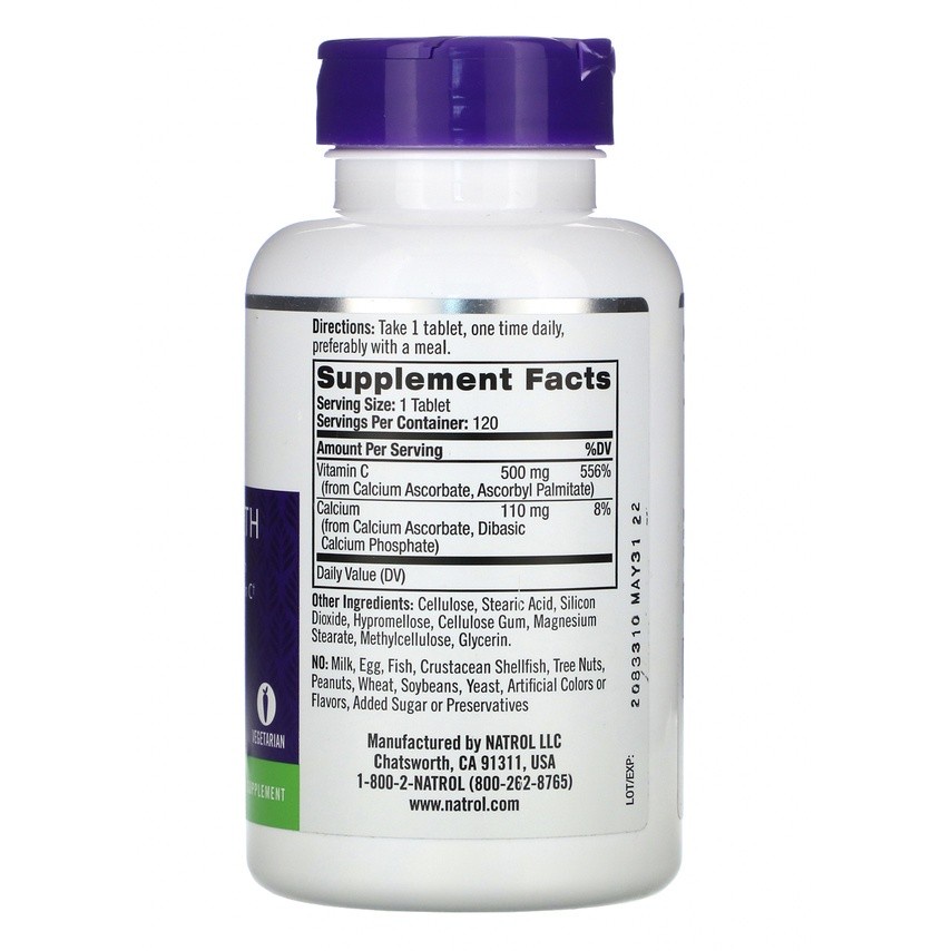 Natrol Easy-C Vitamin C 500 mg isi 120 tablets