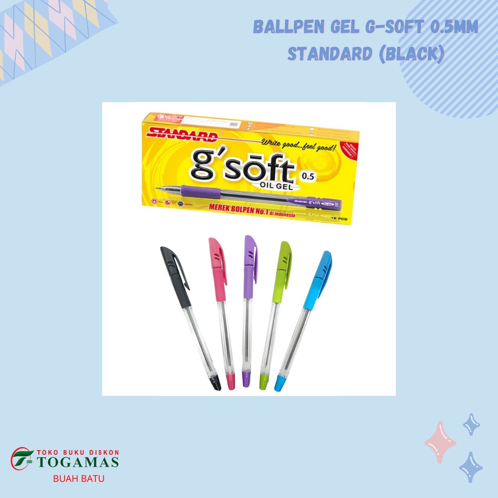 

BALLPEN GEL G-SOFT 0.5MM STANDARD (BLACK)