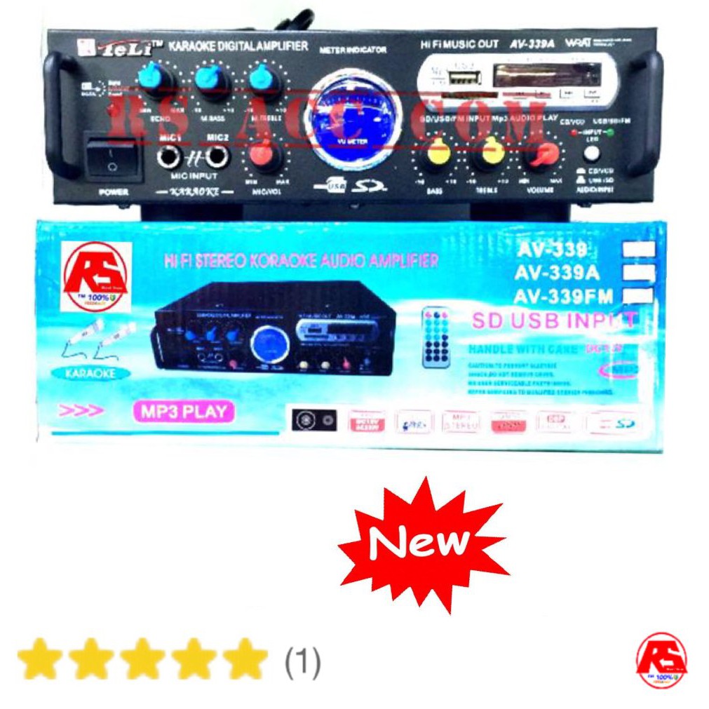 Murah  New Amplifier Teli Av 339 Fm Radio Usb Player