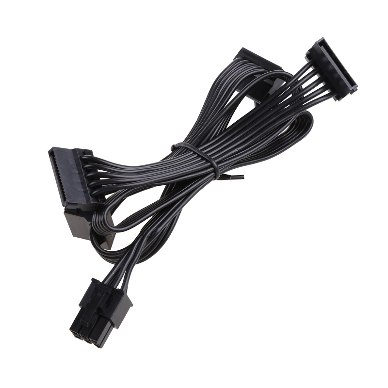 Btsg PCI-e 6pin Male to 4 1sampai4 Female Power Supply Splitter Kabel Suplay