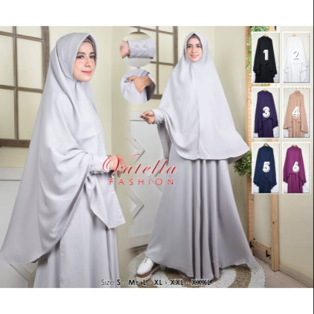 SETELAN GAMIS SYARI CANTIK by Vatella || DRESS MUSLIM POLOS