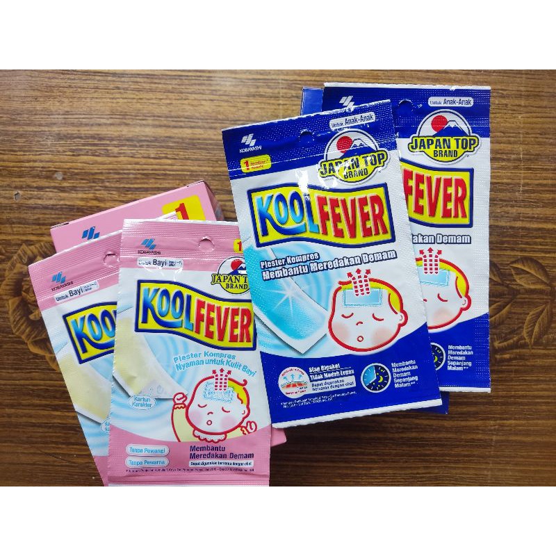 Kool Fever Cool Fever Plester Kompres Demam Bayi Anak Cooling Patch Demam Koolfever 1 sachet Gel Kompres Bayi Anak