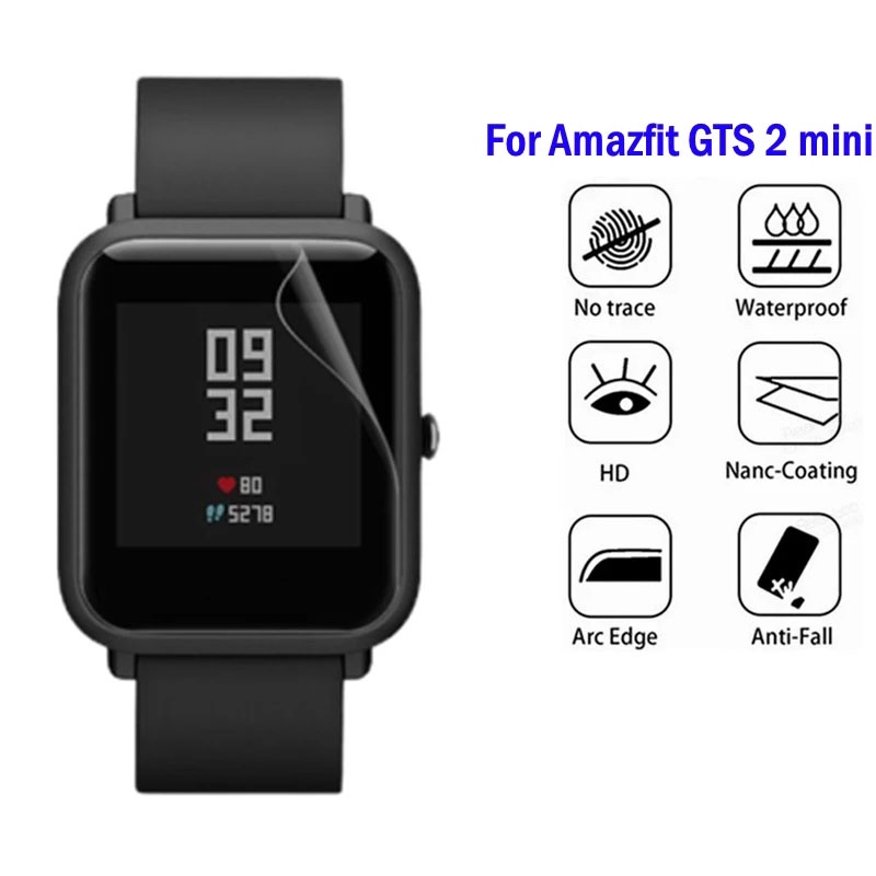 1pc Film Pelindung Layar Bahan TPU Lembut Anti Gores Untuk Smartwatch HuaMi Amazfit GTS 2 Mini / Full Coverage