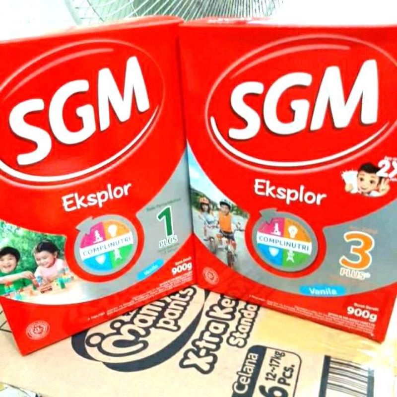 SGM Eksplor 3 plus VANILA / MADU 900gr susu bubuk