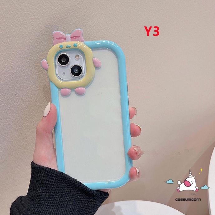 Soft Case Desain Kartun Monster Kecil Pita Warna Permen Untuk IPhone 11 13 12 Pro MAX 7 8 6 6S Plus XR X XS MAX SE 2020