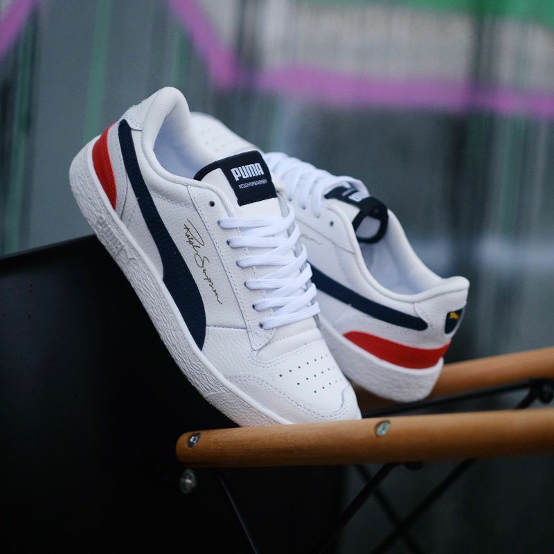 sepatu puma ralph samson white navy red