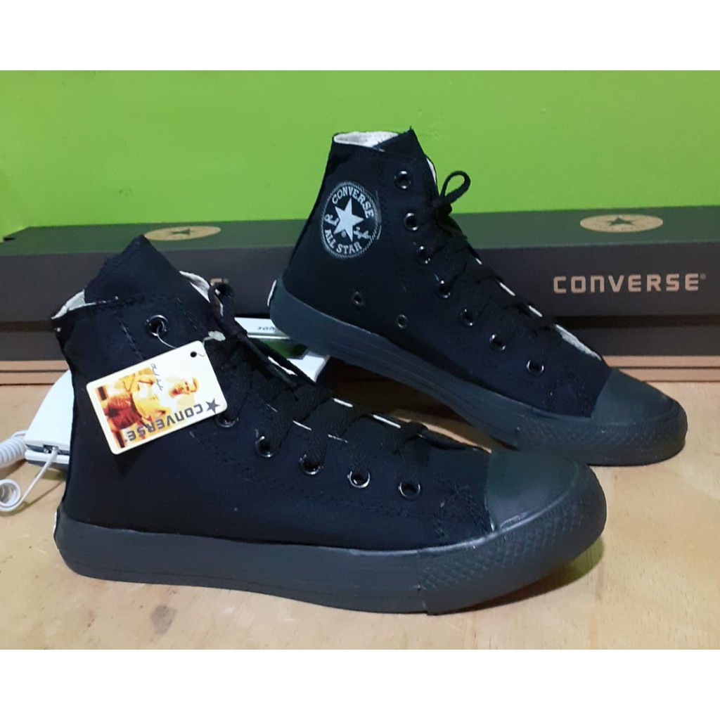 DISKON&gt;&gt;Sepatu Convers Allstar Chuck Taylor/All Star Premium/Allstar Jackpurcel - Boot Full Black