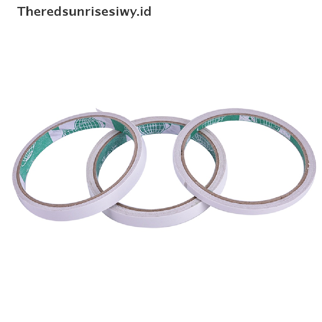 (Theredsunrisesiwy.Id) Double Tape Kertas Super Kuat Warna Putih Panjang 5m / 8m