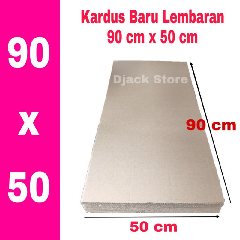 

Kardus Baru Lembaran 90*50 cm minimal pembelian 4 Pcs