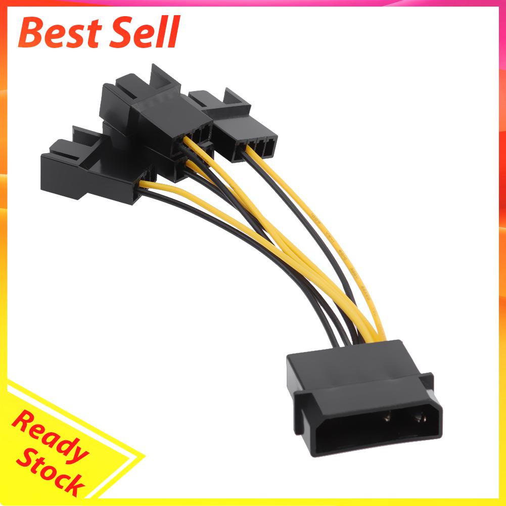 Kabel Power Splitter D-Port 3pin 1 Ke 4 Arah Untuk Kipas Pendingin Cpu Pc
