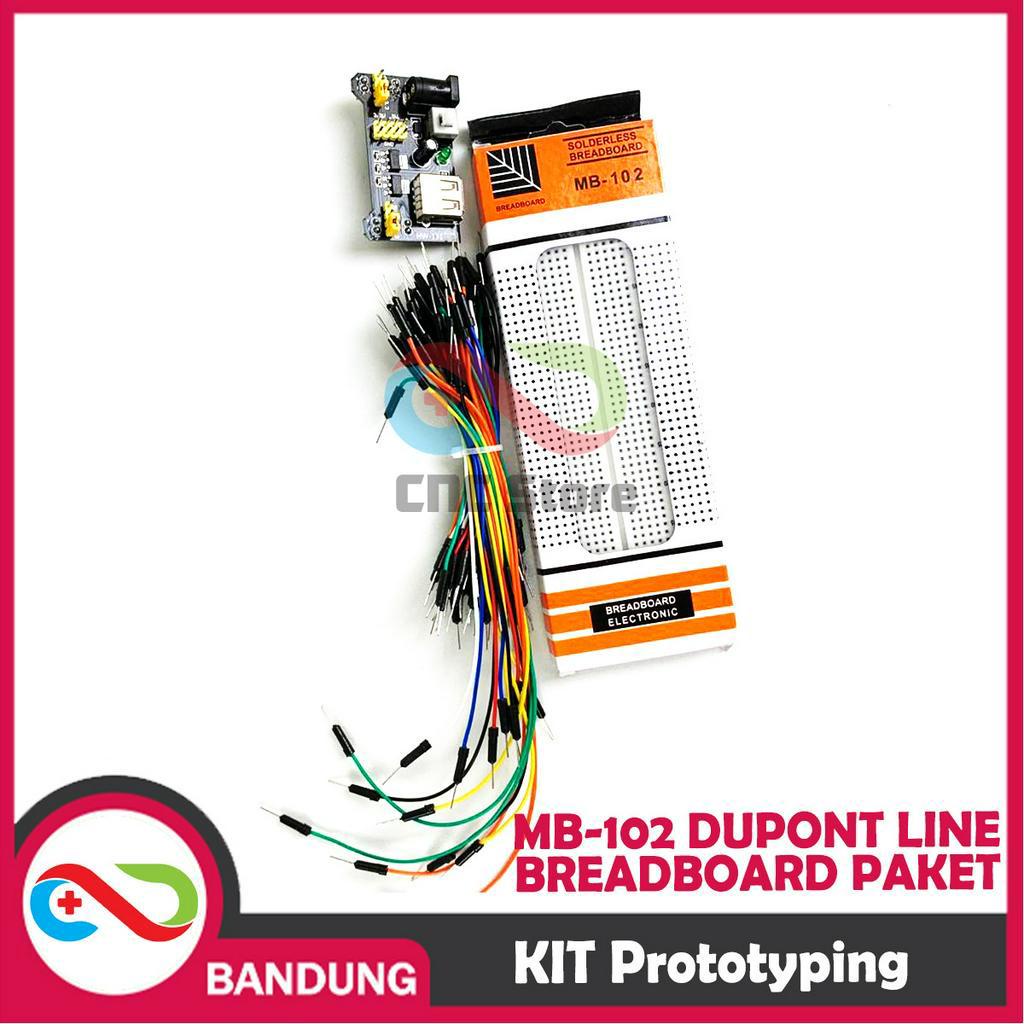KIT PROTOTYPING MB-102 DUPONT LINE BREADBOARD PAKET PAPAN PERCOBAAN