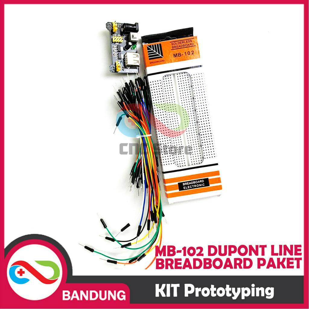 KIT PROTOTYPING MB-102 DUPONT LINE BREADBOARD PAKET PAPAN PERCOBAAN