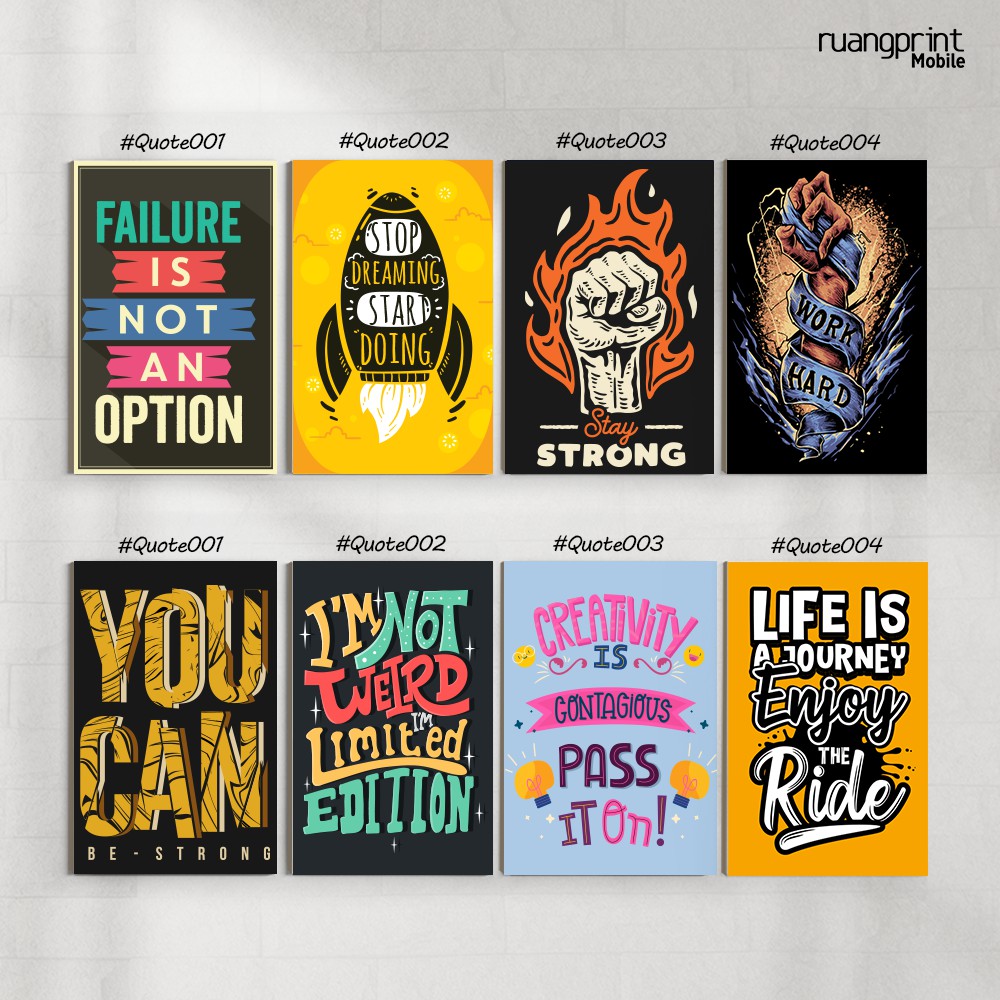 Hiasan Dinding Mdf Quote Motivation 20x30 cm