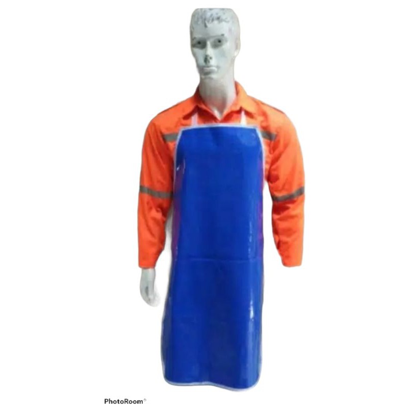 Apron Dada Pvc Anti Air Waterprof BIRU dan HITAM