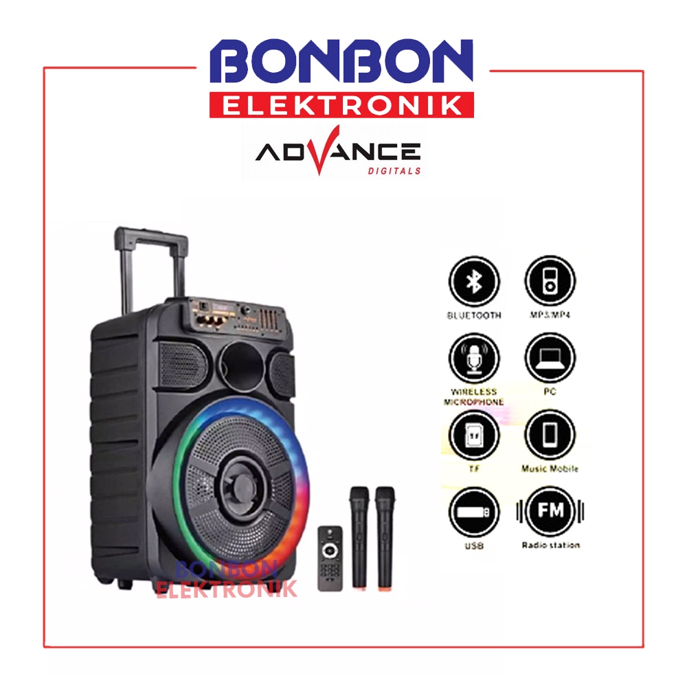 Advance Speaker Meeting Portable K1206 Bluetooth Karaoke 12 Inch