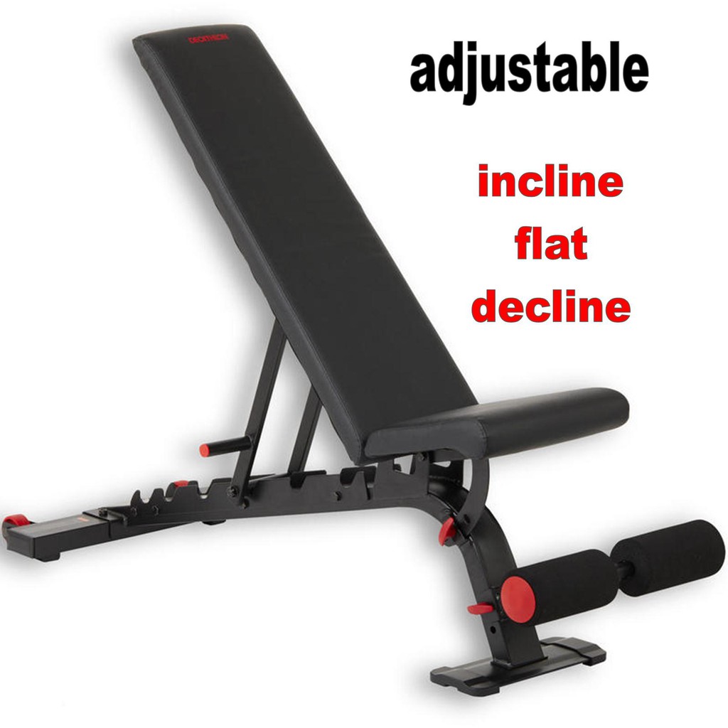 bench adjustable bangku sit up press kursi fitnes fitness gym multi reinforced incline flat decline