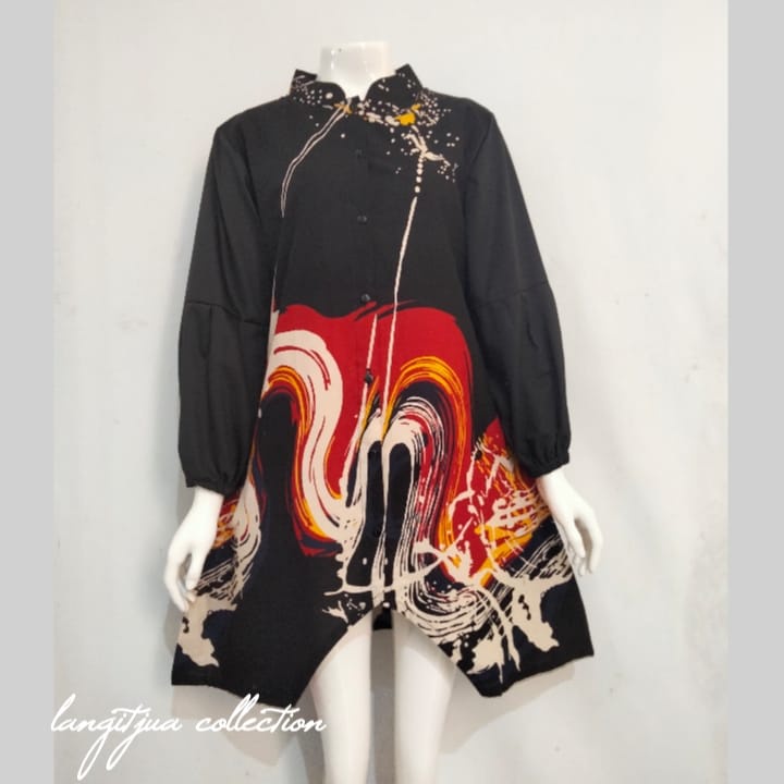 ATASAN BATIK WANITA TUNIK KRAH SHANGHAI BUSUI FRIENDLY | TUNIK AILLEN 01