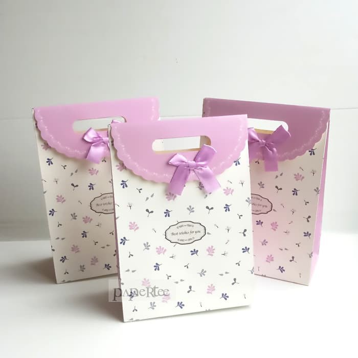 

eq192 Paperbag Ungu Best Wishes For You Kantong Souvenir