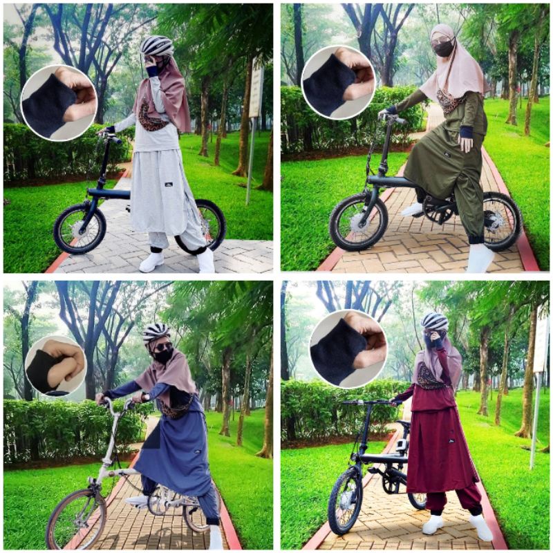 SETELAN OLAHRAGA MUSLIMAH BLOUSE SET KULOT 2IN1 STELAN WANITA TERBARU BAJU KAOS SETELAN BERSEPEDA RK