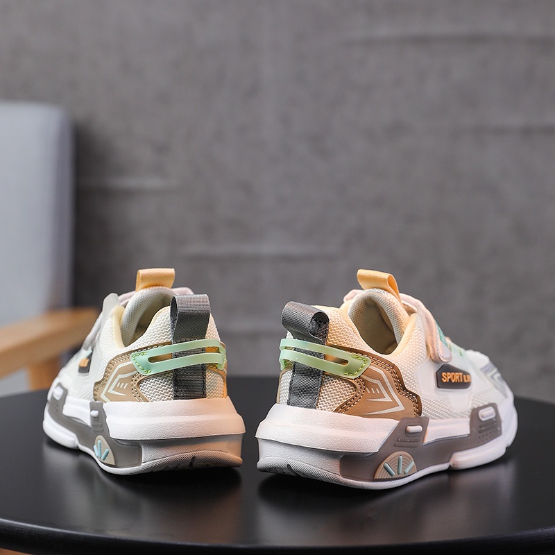 Sepatu Anak laki laki Warna Berbilang Warna flat kasual Sepatu Sneakers Anak Laki Laki Dan Perempuan sekolah Velcro Ukuran 28-37