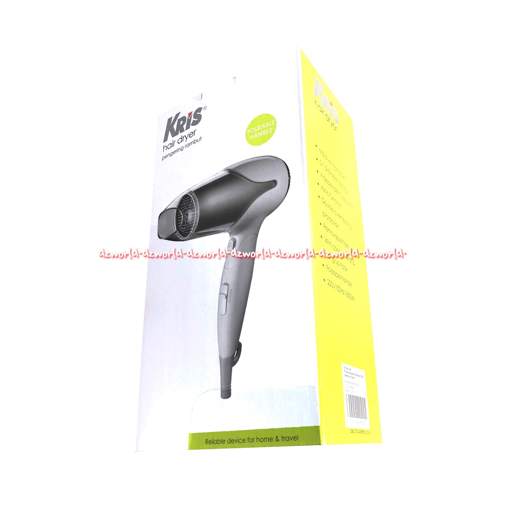 Kris Hair Dryer Alat Pengering Rambut Hair Drayer Grey Abu - Abu Foldable Handle Krishair Dry Hairs