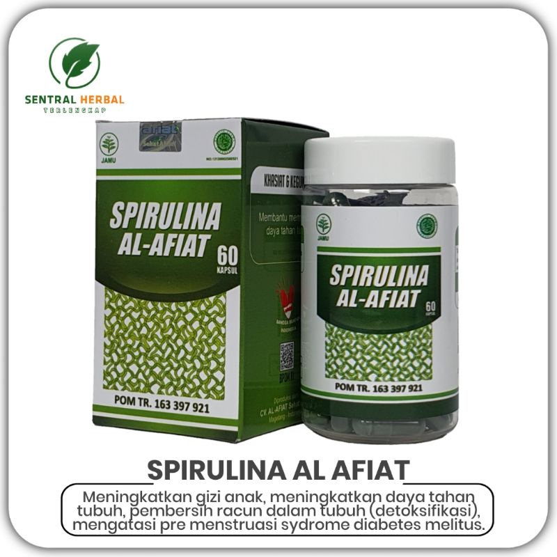 Jual Obat Herbal dan Masker Spirulina Al Afiat, isi 60 kapsul Shopee Indonesia