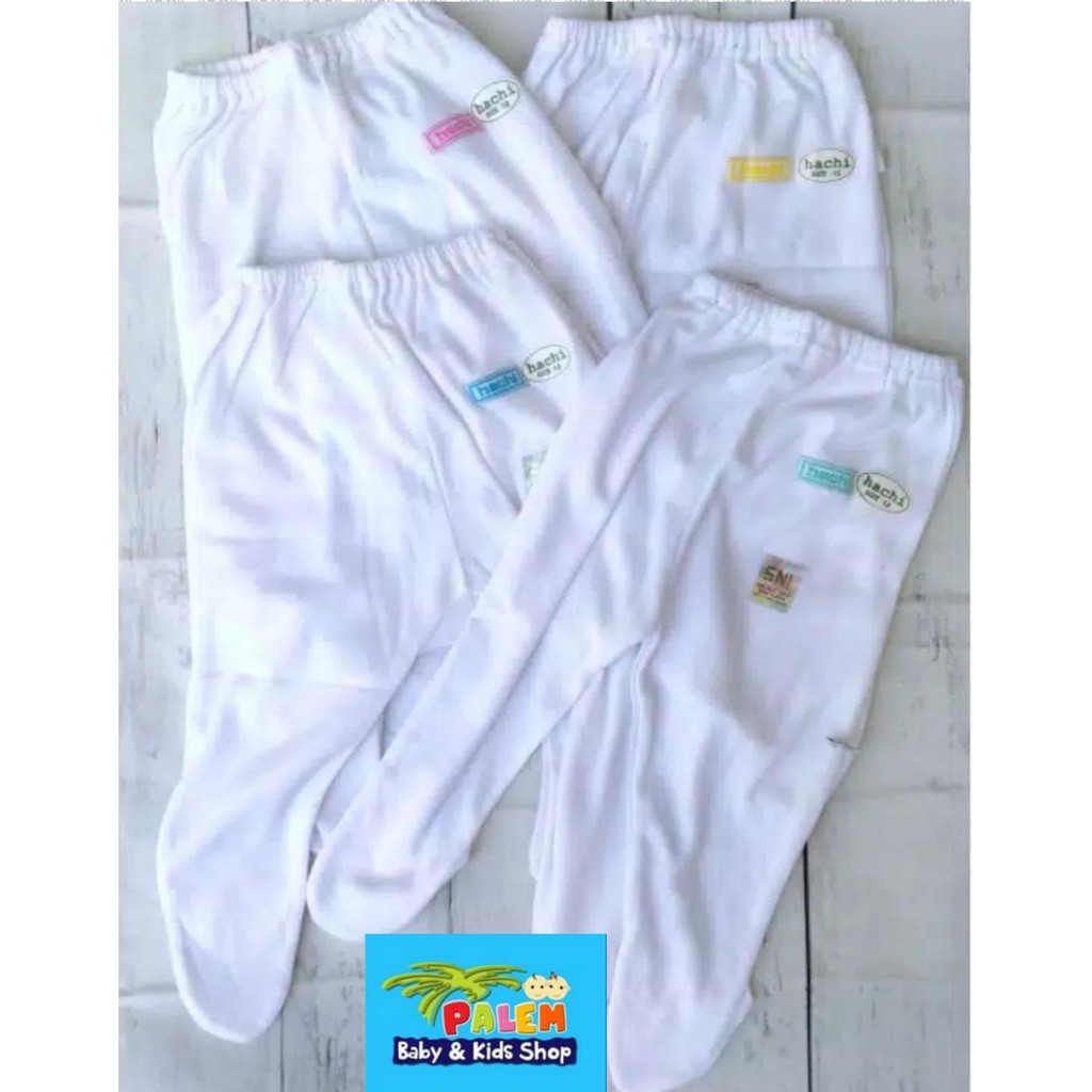 Hachi Celana Panjang tk putih Isi4 Size 12  Usia  0-3bln