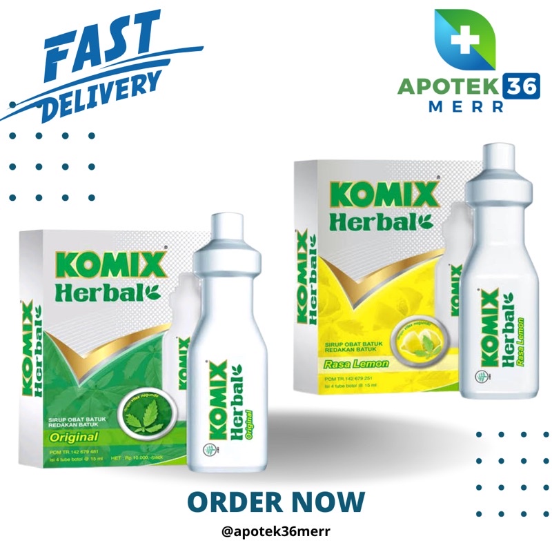 KOMIX BOTOL HERBAL / LEMON Batuk PER BOTOL / Per Box