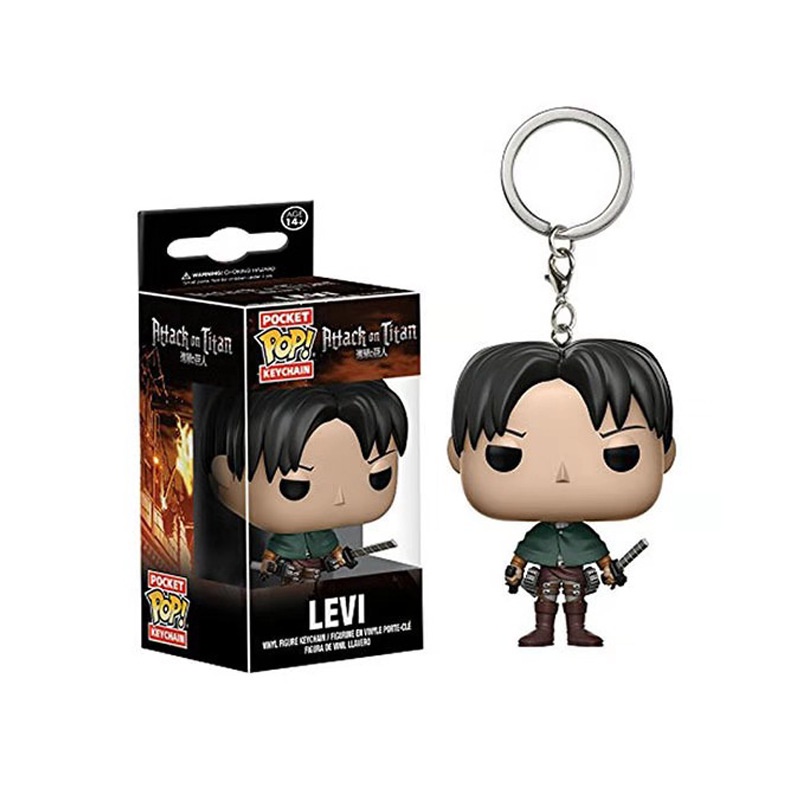 1pc Gantungan Kunci Boneka Funko POP Attack On Titan Bahan PVC Untuk Koleksi / Hadiah Ulang Tahun